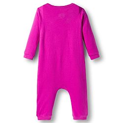 Babyhug Disney Interlock Knit Full Sleeves Romper with Minnie Mouse Graphics - Fuchsia