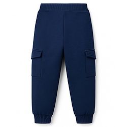 Babyhug Terry Knit Full Sleeves T-Shirt & Lounge Pant Set With Teddy Bear Print - Red & Blue