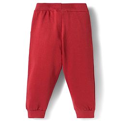 Babyhug Single Jersey Knit Full Sleeves Striped T-Shirt & Lounge Pant - Maroon