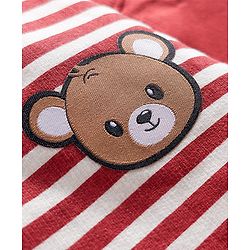 Babyhug Single Jersey Knit Full Sleeves Striped T-Shirt & Lounge Pant - Maroon