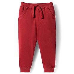 Babyhug Single Jersey Knit Full Sleeves Striped T-Shirt & Lounge Pant - Maroon