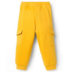 Babyhug Single Jersey Knit Full Sleeves T-Shirt & Lounge Pant Set with Tiger Graphic - Yellow & Green
