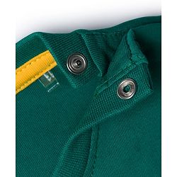 Babyhug Single Jersey Knit Full Sleeves T-Shirt & Lounge Pant Set with Tiger Graphic - Yellow & Green