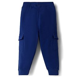 Babyhug Single Jersey Knit Full Sleeves Text Printed T-Shirt & Lounge Pant with Kangaroo Pockets - Red & Blue