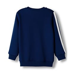 Babyhug Terry Knit Full Sleeves T-Shirt & Lounge Pant Set with Animal Graphic & Tape Detailing - Navy Blue