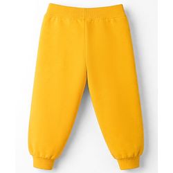 Babyhug Single Jersey Knit Full Sleeves Striped T-Shirt & Lounge Pant Set With Tiger Applique - Navy Blue & Yellow