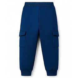 Babyhug Single Jersey Knit Full Sleeves T-Shirt & Lounge Pant Set With Animal Print - Red & Blue