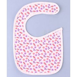 Babyhug 100% Interlock Cotton Velcro Closure Bibs Pack of 3 Rabbit, Rainbow & Floral Print Soft & Skin Friendly High Absorbent Material| Machine washable Newborn & Infant Feeding Essential.