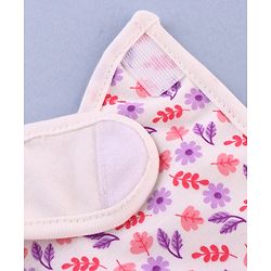 Babyhug 100% Interlock Cotton Velcro Closure Bibs Pack of 3 Rabbit, Rainbow & Floral Print Soft & Skin Friendly High Absorbent Material| Machine washable Newborn & Infant Feeding Essential.