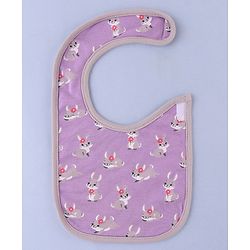 Babyhug 100% Interlock Cotton Velcro Closure Bibs Pack of 3 Rabbit, Rainbow & Floral Print Soft & Skin Friendly High Absorbent Material| Machine washable Newborn & Infant Feeding Essential.