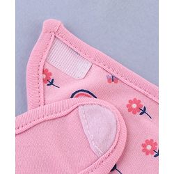 Babyhug 100% Interlock Cotton Velcro Closure Bibs Pack of 3 Rabbit, Rainbow & Floral Print Soft & Skin Friendly High Absorbent Material| Machine washable Newborn & Infant Feeding Essential.