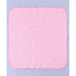 Babyhug 100% Interlock Cotton Single Layer Wash Cloth Rabbit, Rainbow and Floral Print Pack of 6 - Multicolor| High Absorbency| Feeding & Diapering| Bath & Face Towel| Soft & Skin Friendly