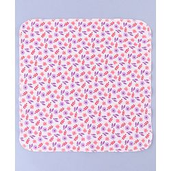Babyhug 100% Interlock Cotton Single Layer Wash Cloth Rabbit, Rainbow and Floral Print Pack of 6 - Multicolor| High Absorbency| Feeding & Diapering| Bath & Face Towel| Soft & Skin Friendly