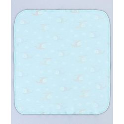 Babyhug 100% Interlock Cotton Single Layer Wash Cloth Rabbit, Rainbow and Floral Print Pack of 6 - Multicolor| High Absorbency| Feeding & Diapering| Bath & Face Towel| Soft & Skin Friendly