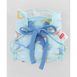 Babyhug Leak Proof Cloth Langot Pack of 6 Small Size Rabbit Rainbow and Floral Print | Triple Layer Protection | Reusable | Designed for Short Term Comfy Wear | Mess Free - Lilac