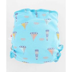 Babyhug Leak Proof Cloth Langot Pack of 6 Small Size Rabbit Rainbow and Floral Print | Triple Layer Protection | Reusable | Designed for Short Term Comfy Wear | Mess Free - Lilac
