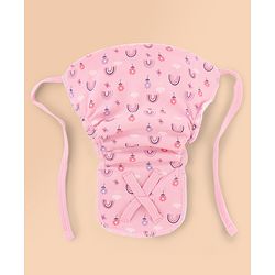 Babyhug Leak Proof Cloth Langot Pack of 3 Small Size Rabbit Rainbow and Floral Print | Triple Layer Protection | Reusable | Designed for Short Term Comfy Wear | Mess Free - Plum