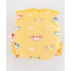 Babyhug Leak Proof Cloth Langot Pack of 3 Small Size Rabbit Rainbow and Floral Print | Triple Layer Protection | Reusable | Designed for Short Term Comfy Wear | Mess Free - Plum