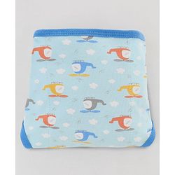 Babyhug 100% Interlock Cotton Reusable Printed Cloth Nappies with Velcro Closure Pack of 6 Helicopter, Boat & Car Print  Small Size| Machine Washable| Soft & Skin Friendly