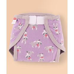 Babyhug 100% Interlock Cotton Reusable Printed Cloth Nappies with Velcro Closure Pack of 12 Rabbit, Rainbow and Flower Print  Small Size| Machine Washable| Soft & Skin Friendly