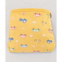 Babyhug 100% Interlock Cotton Reusable Printed Cloth Nappies with Velcro Closure Pack of 6 Helicopter, Boat & Car Print  Medium Size| Machine Washable| Soft & Skin Friendly