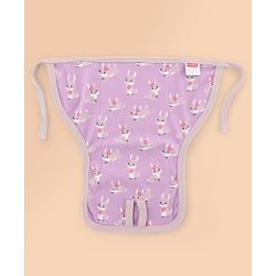Babyhug 100% Interlock Cotton Double Layer Nappy Rabbit, Rainbow and Flower Print Pack of 6  Small Size| Machine Washable| Soft & Skin Friendly| Tie Knot Style