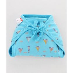 Babyhug 100% Interlock Cotton Double Layer Nappy Helicopter, Boat & Car Print Pack of 6 - Small Size| Machine Washable| Soft & Skin Friendly| Tie Knot Style
