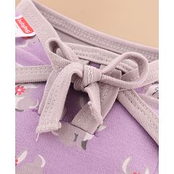 Babyhug 100% Interlock Cotton Double Layer Nappy Rabbit, Rainbow and Flower Print Pack of 6 - Medium Size| Machine Washable| Soft & Skin Friendly| Tie Knot Style