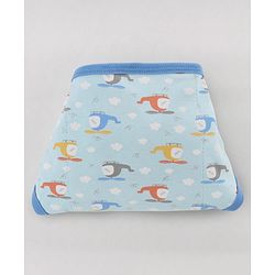 Babyhug 100% Interlock Cotton Double Layer Nappy Helicopter, Boat & Car Print Pack of 6 - Medium Size| Machine Washable| Soft & Skin Friendly| Tie Knot Style