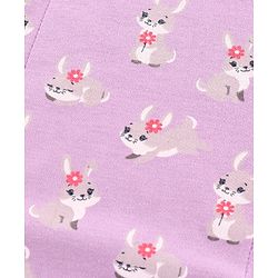 Babyhug 100% Interlock Cotton Double Layer Nappy Rabbit, Rainbow and Flower Print Pack of 6 - Extra Small Size| Machine Washable| Soft & Skin Friendly| Tie Knot Style
