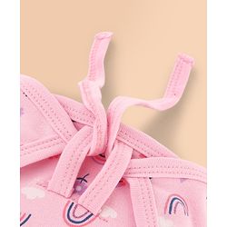 Babyhug 100% Interlock Cotton Double Layer Nappy Rabbit, Rainbow and Flower Print Pack of 12 - Extra Small Size| Machine Washable| Soft & Skin Friendly| Tie Knot Style