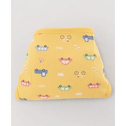 Babyhug 100% Interlock Cotton Double Layer Nappy Rabbit, Rainbow and Flower Print Pack of 12 - Extra Small Size| Machine Washable| Soft & Skin Friendly| Tie Knot Style