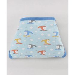 Babyhug 100% Interlock Cotton Double Layer Nappy Rabbit, Rainbow and Flower Print Pack of 12 - Extra Small Size| Machine Washable| Soft & Skin Friendly| Tie Knot Style