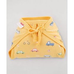 Babyhug 100% Interlock Cotton Double Layer Nappy  Helicopter, Boat and Car Print Pack of 12-  Extra Small Size | Machine Washable| Soft & Skin Friendly| Velcro Closure - Multicolour
