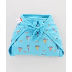 Babyhug 100% Interlock Cotton Double Layer Nappy  Helicopter, Boat and Car Print Pack of 12-  Extra Small Size | Machine Washable| Soft & Skin Friendly| Velcro Closure - Multicolour