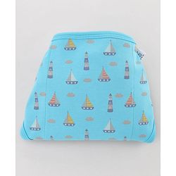 Babyhug 100% Interlock Cotton Double Layer Nappy  Helicopter, Boat and Car Print Pack of 12-  Extra Small Size | Machine Washable| Soft & Skin Friendly| Velcro Closure - Multicolour