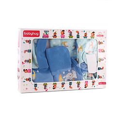 Babyhug 100% Interlock Cotton Clothing Gift Set for Newborn Rabbit Print Pack of 8 - Multicolour