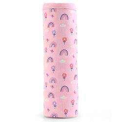 Babyhug 100% Interlock Cotton Wrapper with Rabbit Rainbow and Floral Print| Soft & Breathable| Comfortable Warm and Soothing| Travel Friendly| New Born Gifting  Pack of 3  - Purple Pink & White