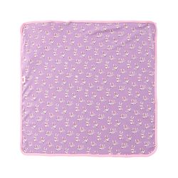 Babyhug 100 % Interlock Cotton Single Ply Double Layer Hooded Wrapper Rabbit Print| Adjustable Design| Soft Breathable| All Season| Machine washable| New Born Gifting for Boys & Girls  Purple