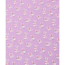 Babyhug 100 % Interlock Cotton Single Ply Double Layer Hooded Wrapper Rabbit Print| Adjustable Design| Soft Breathable| All Season| Machine washable| New Born Gifting for Boys & Girls  Purple