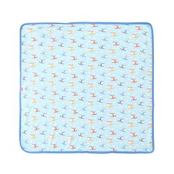 Babyhug 100 % Interlock Cotton Single Ply Double Layer Hooded Wrapper Helicopter Print| Adjustable Design| Soft Breathable| All Season| Machine washable| New Born Gifting for Boys & Girls  Blue