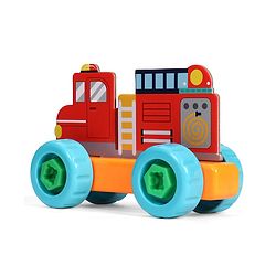 Babyhug 3 in 1 Build a Vehicle Learning Toys for kids- Build, Play & Create| Ambulance, Fire Engine & Clean Up Truck| Indoor Game| STEM Educational Toy| Gifting Idea for age 3+|BIS Certified| DIY Toy