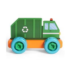 Babyhug 3 in 1 Build a Vehicle Learning Toys for kids- Build, Play & Create| Ambulance, Fire Engine & Clean Up Truck| Indoor Game| STEM Educational Toy| Gifting Idea for age 3+|BIS Certified| DIY Toy