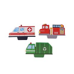 Babyhug 3 in 1 Build a Vehicle Learning Toys for kids- Build, Play & Create| Ambulance, Fire Engine & Clean Up Truck| Indoor Game| STEM Educational Toy| Gifting Idea for age 3+|BIS Certified| DIY Toy