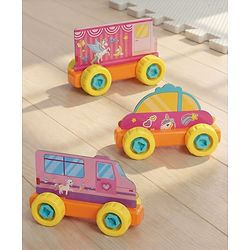 Babyhug 3 in 1 Build a Vehicle Learning Toys for kids- Build, Play & Create| Magic Bus, Unicorn Van & Fantasy Car| Indoor Game| STEM Educational Toy| Gifting Idea for age 3+| BIS Certified| DIY Toy