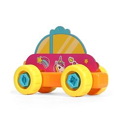 Babyhug 3 in 1 Build a Vehicle Learning Toys for kids- Build, Play & Create| Magic Bus, Unicorn Van & Fantasy Car| Indoor Game| STEM Educational Toy| Gifting Idea for age 3+| BIS Certified| DIY Toy