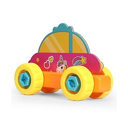 Babyhug 3 in 1 Build a Vehicle Learning Toys for kids- Build, Play & Create| Magic Bus, Unicorn Van & Fantasy Car| Indoor Game| STEM Educational Toy| Gifting Idea for age 3+| BIS Certified| DIY Toy