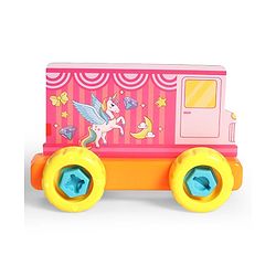 Babyhug 3 in 1 Build a Vehicle Learning Toys for kids- Build, Play & Create| Magic Bus, Unicorn Van & Fantasy Car| Indoor Game| STEM Educational Toy| Gifting Idea for age 3+| BIS Certified| DIY Toy