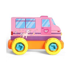 Babyhug 3 in 1 Build a Vehicle Learning Toys for kids- Build, Play & Create| Magic Bus, Unicorn Van & Fantasy Car| Indoor Game| STEM Educational Toy| Gifting Idea for age 3+| BIS Certified| DIY Toy