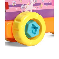 Babyhug 3 in 1 Build a Vehicle Learning Toys for kids- Build, Play & Create| Magic Bus, Unicorn Van & Fantasy Car| Indoor Game| STEM Educational Toy| Gifting Idea for age 3+| BIS Certified| DIY Toy